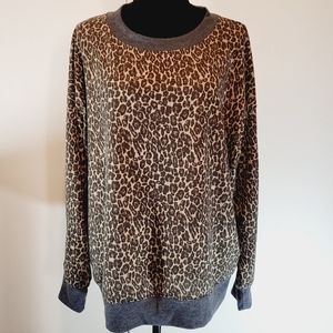 Splendid Leopard Print Sweater Size XXL